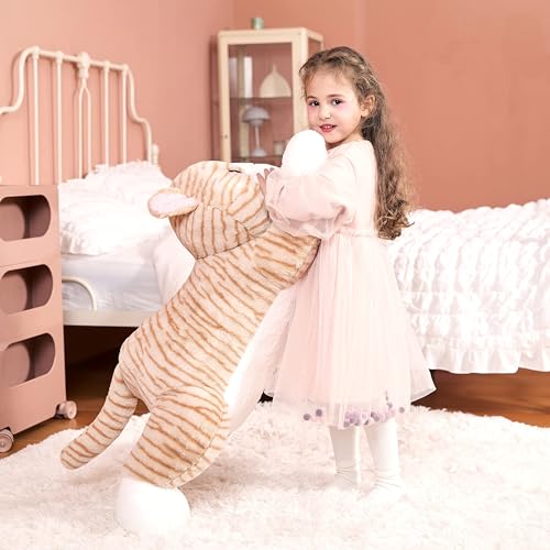 Image of IKASA Large Cat Cuddly Toy, Giant Soft Toy, 78 cm Large Plush Toy, Giant Plush Toy, Fluffy Jumbo Plush Toy, Gift for Children