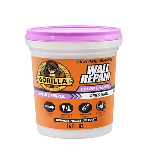GORILLA High Performance Wall Repair, 16 oz Tub, Color Change Formula