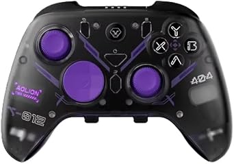 Coverzone Hall Efect Kablosuz Oyun Kolu, RGB  arj  stasyonlu, 3 Modlu Hassas Tetik, Drift  nleyici Joystick, De i tirilebilir D-Pad, Kablosuz Bluetooth 2.4G PC Konsol Uyumlu | Aolion K20 Siyah
