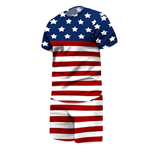Ensemble d'été homme drapeau américain t-shirt et short taille M