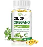 BEWORD Oil of Oregano, 280 Softgel, 2-in-1 Oregano Supplement for Immune Health with High Carvacr...