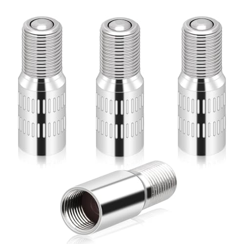 Fogcosy 4 Pcs Tyre Valve Extension - Tire Valve Extenders Brass Tire Stem Extension Wheel Tire Cap Extender Adapter for Car Motorcycle Truck