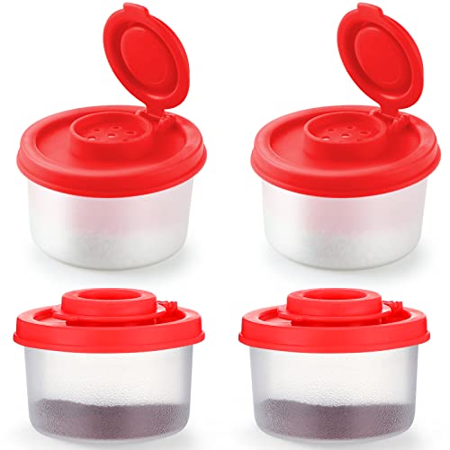 4 Pcs Salt and Pepper Shakers Set Mini Plastic Pepper