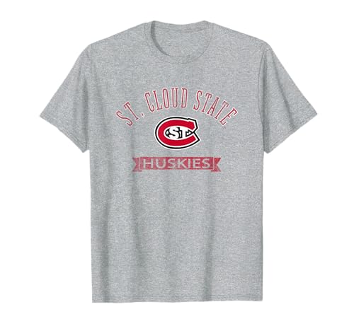 St. Cloud State Huskies Distressed Banner Gray T-Shirt