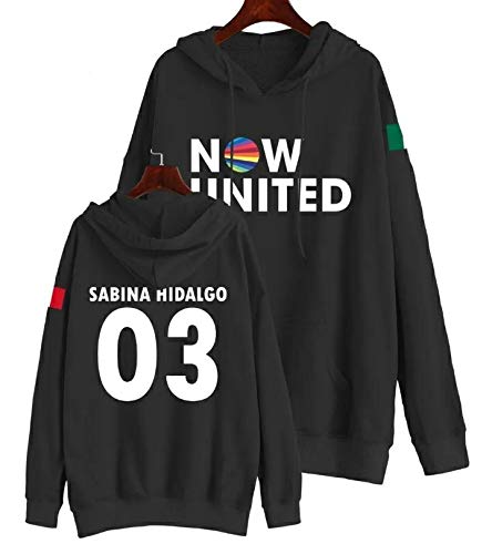 Moletom Infantil Now United Personalizado Sabina Hidalgo (Preto, 8)