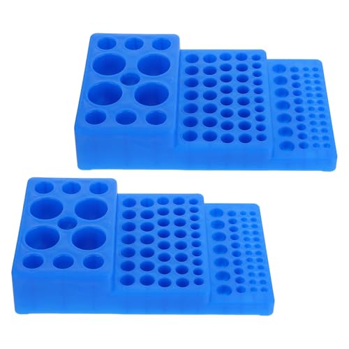 JECOMPRIS 2pcs Laboratory Test Tube Rack 92 Holes, Multi-Size Vial Holder 5.8-29.5mm Plastic Lab Specimen Tube Organizer for Chemistry and Testing