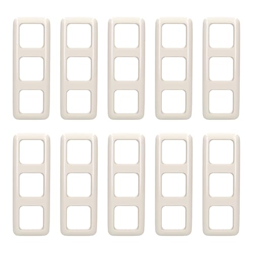 Cadre triple Busch-Jaeger 2000 SI blanc crème en lot de 10 pour interrupteur