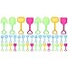 LOGOFUN 48 Pcs Miniature Beach Sand Shovels Plastic Colorful Garden Tool Micro Landscape Dollhouse Accessories (Mix Style)