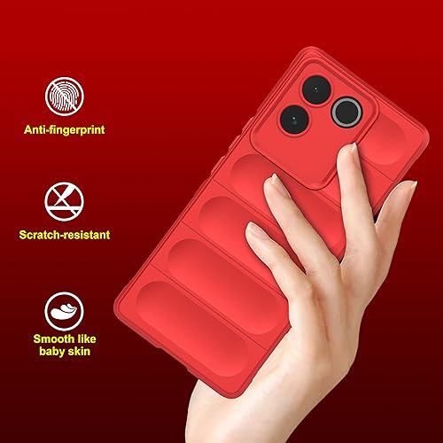 Image of Amazon Basics Back Case Cover for Vivo T2 Pro 5G (Silicone Red)