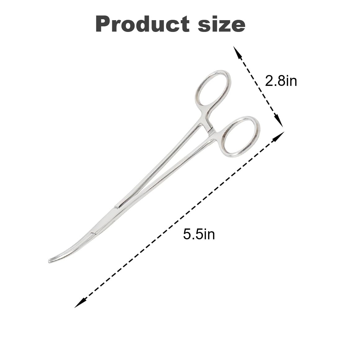 Aililong Abrazadera de arterias 14 cm curvada – Juego de alicates hemostáticos para piercing