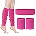Produktbild DGUSO 5er-Pack 80er 90er Jahre Accessoires Stulpen Pink Stirnband Pink Beinstulpen StirnbäNder Neon Stulpen 80er 90er Jahre Bekleidung Damenaccessoires Partyfest