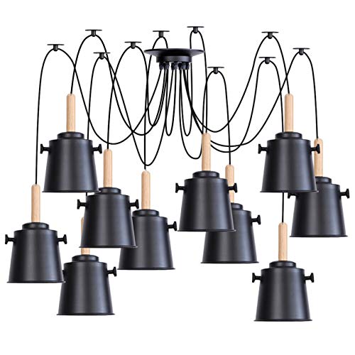 Lampes suspendues à fil réglable de 2M en métal pour un style bricolage