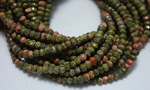 Unakite 4 mm perles en pierres véritables pour réparer et personnaliser un collier