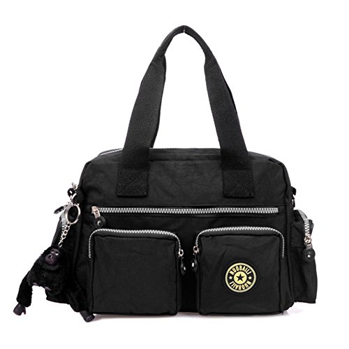 Sac à bandoulière en nylon imperméable pour femme style messenger décontracté D