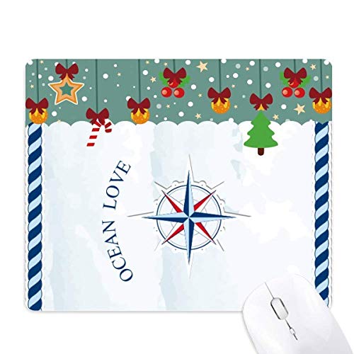 Tapis de souris compas de navigation maritime océan d'amour antidérapant
