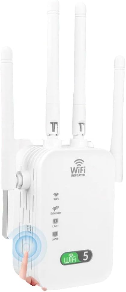 Dual Band WF Repeater 1200Mbps Wireletss Signal Extender...