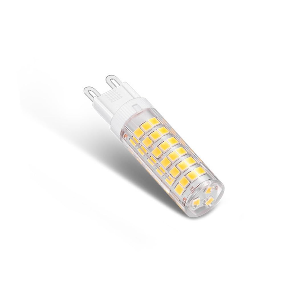 HHF Illuminazione domestica, Confezione da 20, LED Corn Light G9 5W 2835SMD-75LED AC220V Ceramica + Lampade a conchiglia PC(Blanc)