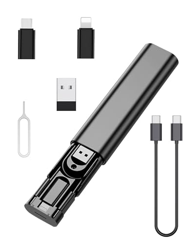 USB Adapter Kit Multi USB auf C Adapter Set 6 in 1 mit Micro-USB Light-ning 0.3m 60W Ladekabel für iPhone 16/15/14/13 Pro Max Galaxy S25 S24 S23