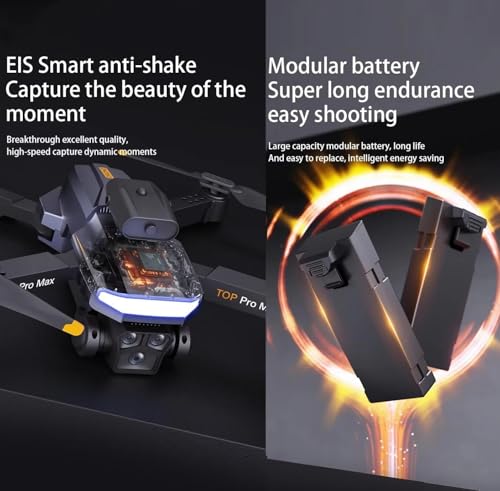 Image of Amitasha P18 Pro Obstacle Avoidance Drone with Dual HD Camera 4K 1080p RC Drone with Gesture Remote Control Flying Mode Brushless Motor and 2 x 1800mAh Rechargeable Battery