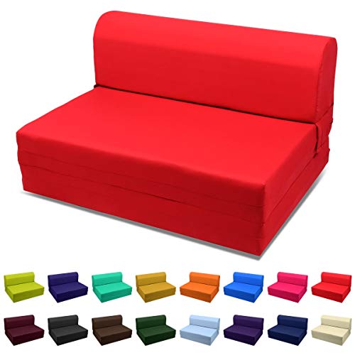 Magshion Futon Furniture Sleeper Chair Folding Foam Bed Choose Color & Sized Single,Twin