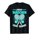 Tennissport Mädchen Tennisschläger Tennisspielerin Kinder T-Shirt
