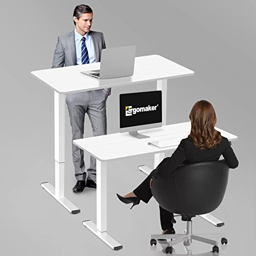 Height-Adjustable-Standing-Desk-Frame-Electric-Sit-Stand-Desk-Base-with-Automatic-Memory-SmartHandset-Ergonomic-Standing-Desk-Base-Workstation-Frame-for-40-to-63-Desk-Topswhite-Frame