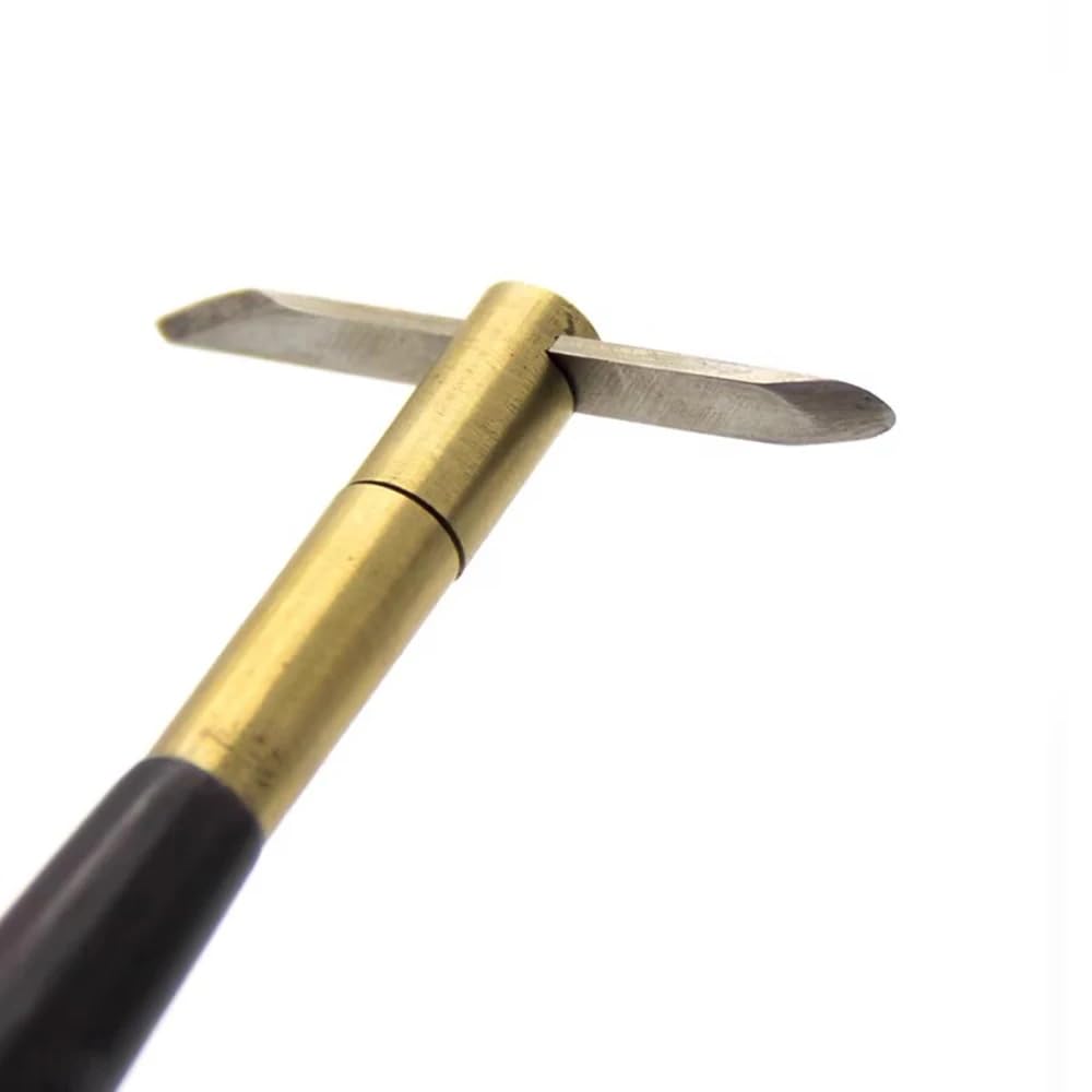 Herramienta para Hacer Moldes de Yeso Cerámico, Kit de Herramientas de Torneado para Cerámica Mango de Madera de Secuoya con 4 Cuchillas Reemplazables