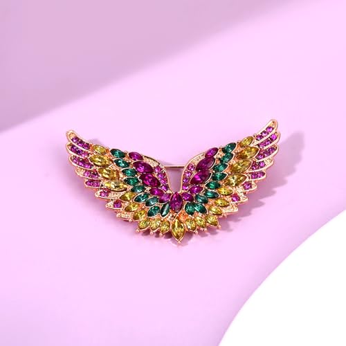 Image of Mardi Gras Brooches Pin for Women Girls Rhinestone Mask Fleur De Lis Brooch Glitter Jester Pins Fat Tuesday Carnial Parade Holiday Brooches Jewelry