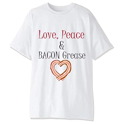 Love Peace and Bacon Grease t-shirt för män.