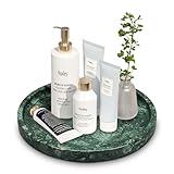 XINFUHUA Grünes Marmor-Tablett, Marmor-Badezimmer-Tablett, Arbeitsplatten-Organizer, dekorative...