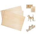 CRAFTIFF Plywood Board Basswood Sheets 1/8 inch, Thin Natural Unfinished Wood for Crafts, Hobby and Model Making – 3mm Pack (3pcs (300x200mm))