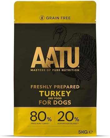 AATU - Dry Dog Food - High Protein Grain Free Recipe with No Artificial Ingredients - Turkey, 5kg