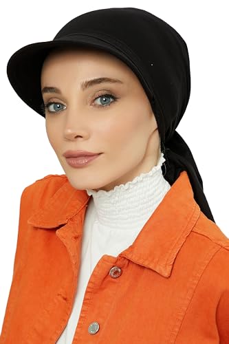 Aisha's Design Instant Turban%95 Cotton Women's Stylish Visor Cap Bandanna Hat Women Headwear