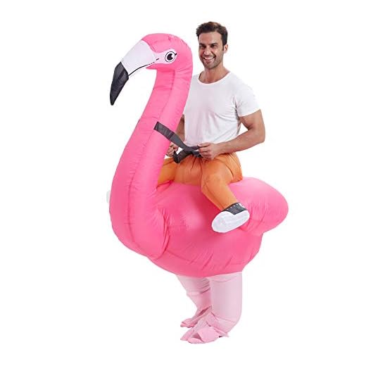 ShiyiUP Disfraces Inflable Flamencos Traje Hinchable para Halloween Adulto