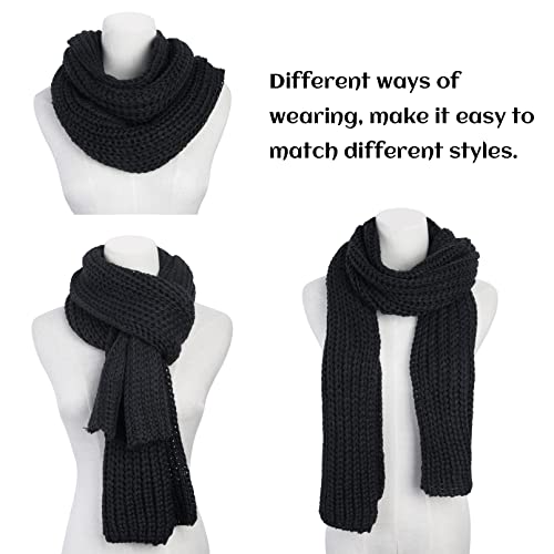 Aonal B07315JBCB Women And Mens Winter Thick Cable Knit Wrap Chunky Long Warm Scarf thumb #3
