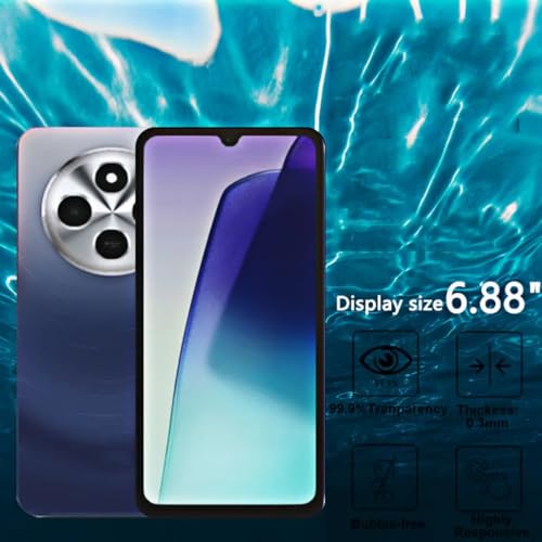 DLMTVO 4 peças de películas protetoras de tela, para Redmi 14c 4g 14 C, vidro temperado cristal de alto alumínio, antiarranhões, proteção de 17,5 cm (HD)