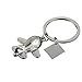 Produktbild Wonque Schlüsselanhänger, Flugzeugmodell, Metallanhänger, Zubehör, Schlüsselanhänger, 3,7 x 3,1 x 1,4 cm, 1 Stück, Zinklegierung, Silber, 3.7 * 3.1 * 1.4cm