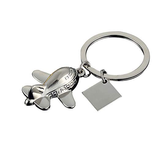 Preisvergleich Produktbild Wonque Schlüsselanhänger, Flugzeugmodell, Metallanhänger, Zubehör, Schlüsselanhänger, 3,7 x 3,1 x 1,4 cm, 1 Stück, Zinklegierung, Silber, 3.7 * 3.1 * 1.4cm