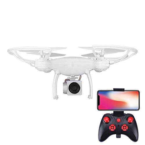Drone GPS con cámara 1080P HD WiFi Video en vivo, Regreso automático a casa, Retención de altitud, Personalizar ruta, Volteos 3D, 3 baterías y estuche de transporte, Blanco