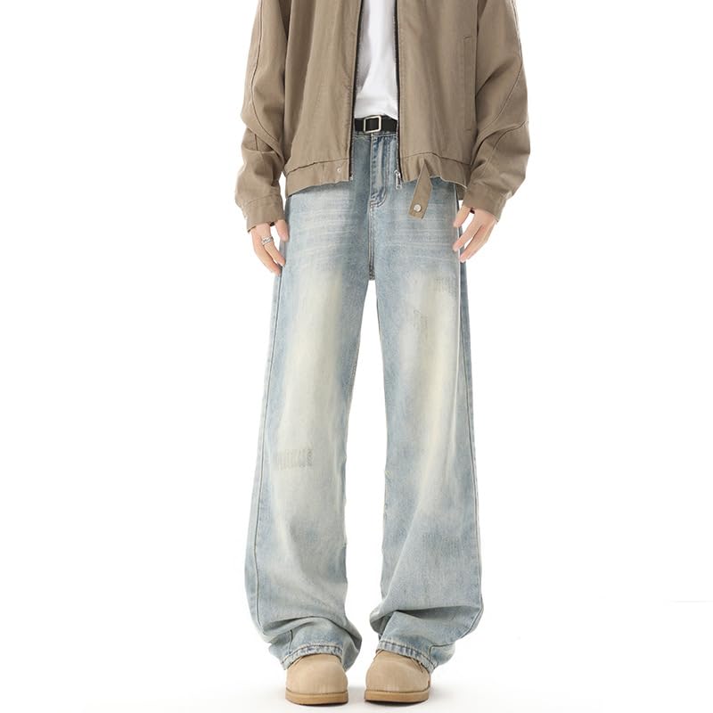 Men's Jeans Summer Korean Vintage Casual Commuter Pants2