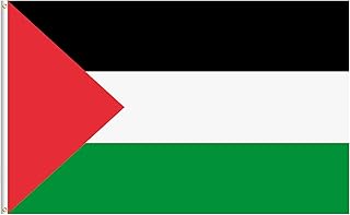 FLAGBURG Palestine Flag 2x3 FT 60x90cm Palestinian flag with Print Vivid Color and UV Fade Resistant, Canvas Header and Double Stitched, Outdoors Indoor Light-Weight with Brass Grommets
