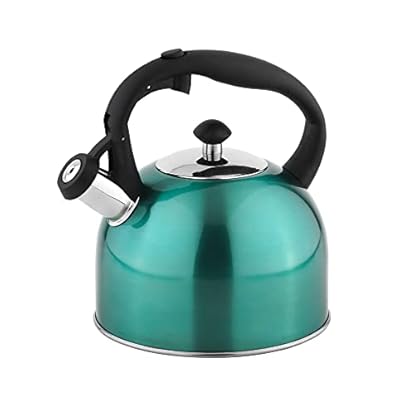 Foto di Amazon Basics - Bollitore in acciaio INOX da 2.3 l, Blu foglia di tè