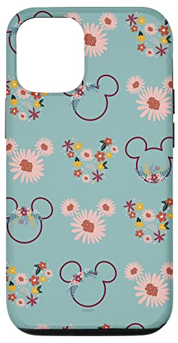 Coque iPhone 12 Pro Disney Mickey Mouse fleurs et Daisy coque silicone rigide fine anti-choc
