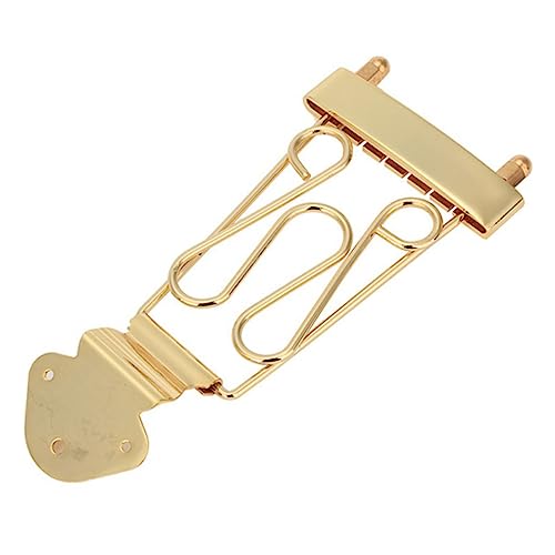 Abaodam 6-string Guitar Tailpiece Chrome Jazz Bridge 335 Guitar Tailpiece No Screws Included