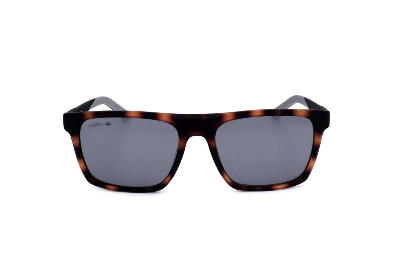 Lacoste Men's L957S Rectangular Sunglasses, Matte Havana, M