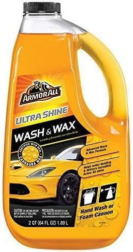 Ultra Shine Car Wash and Car Wax by Armor All, Cleaning Fluid for Cars, Trucks, Motorcycles, 64 Fl Oz Each