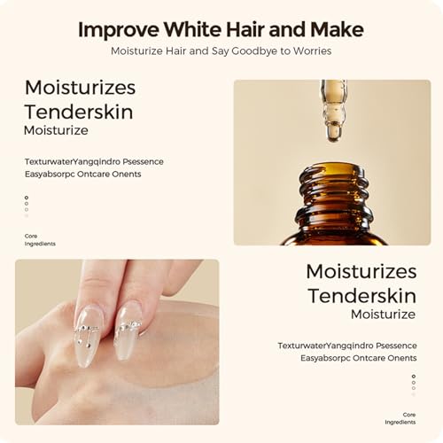 Black Sesame Hair Growth Serum and Oil, Seeds Extract Essence, Promote Hair Growth (2PCS)