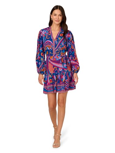 Image of Adrianna Papell Printed Short Dress