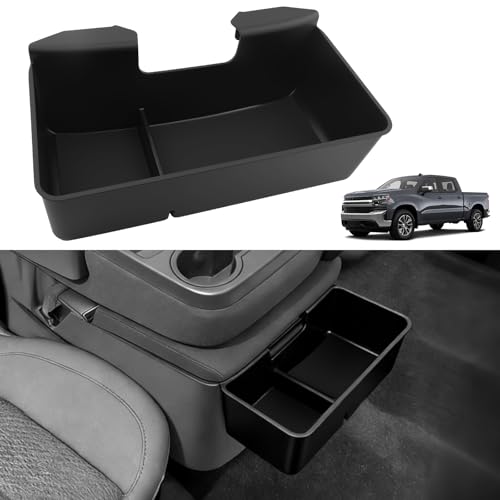 Abystar Center Console Hanging Organizer for 2019–2025 Silverado/Sierra 1500 & 2020–2025 Silverado/Sierra 2500HD 3500HD, Split Bench Seat Side Storage Box, Heavy Duty ABS by Abystar - Used condition - US$28.49