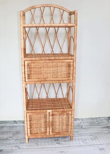 Wicker bookcase handmade in Poland